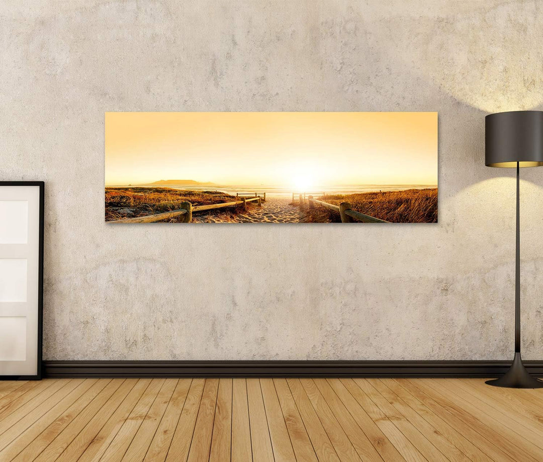 islandburner Bild auf Leinwand Sonnenuntergang Über Dem Ozean Bilder Wandbilder Poster Leinwand 120x