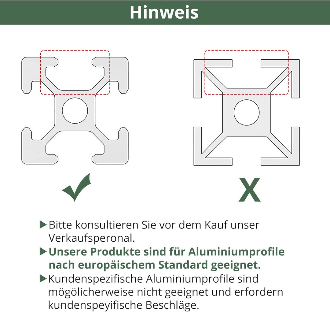 10x EYPINS Befestigungsmaterial Winkel, Aluprofil 30x30 Nut 8 Winkelverbinder wasserdicht & rostfrei