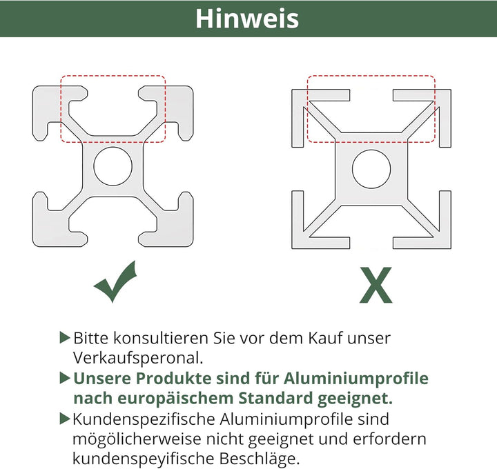 10x EYPINS Befestigungsmaterial Winkel, Aluprofil 30x30 Nut 8 Winkelverbinder wasserdicht & rostfrei