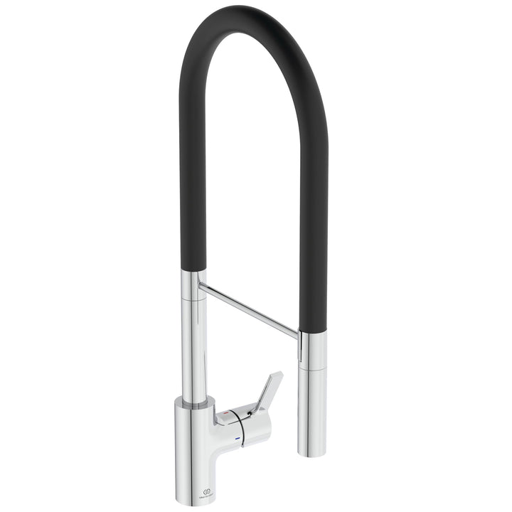 Ideal Standard – Gusto Küchenarmatur, Semi-Professional, mit 2-Funktionshandbrause an Silikonschlauc