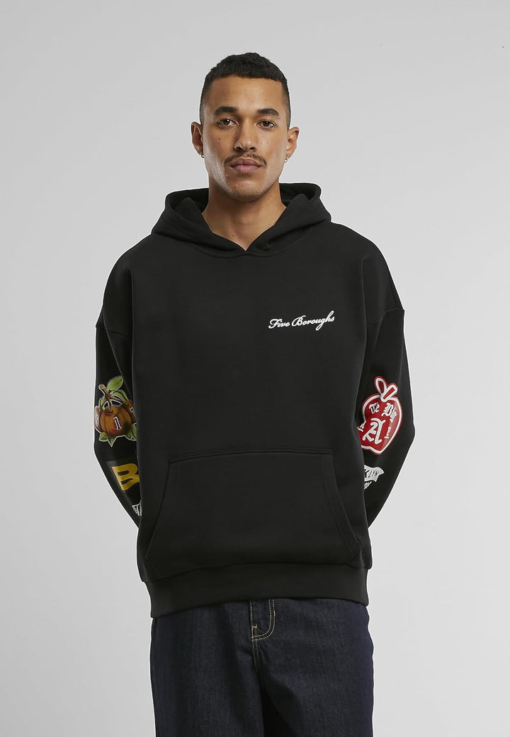 Mister Tee Herren NY Homage Oversize Hoody, legerer Männer Hoodie mit Frontprint und hohem Tragekomf
