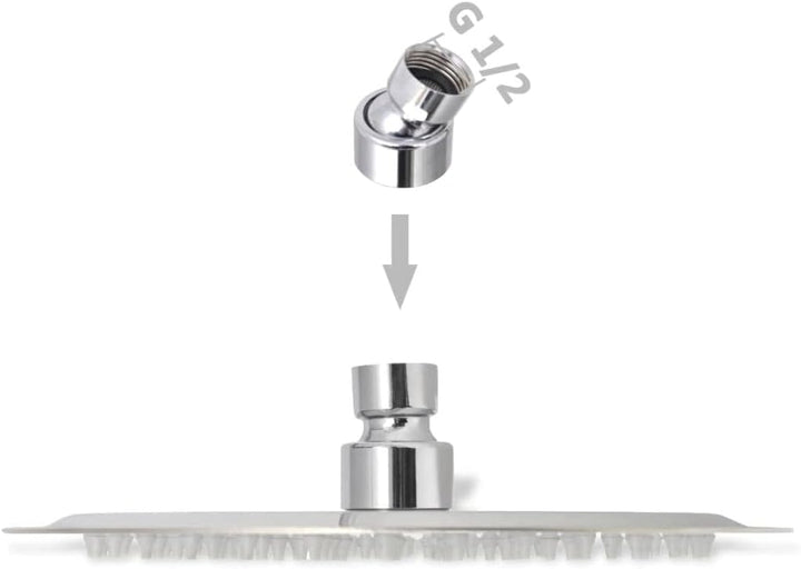 WIFESE Regenduschkopf Edelstahl 20 cm Rund Wassersparender Duschkopf Regendusche Duschkopf Energiesp