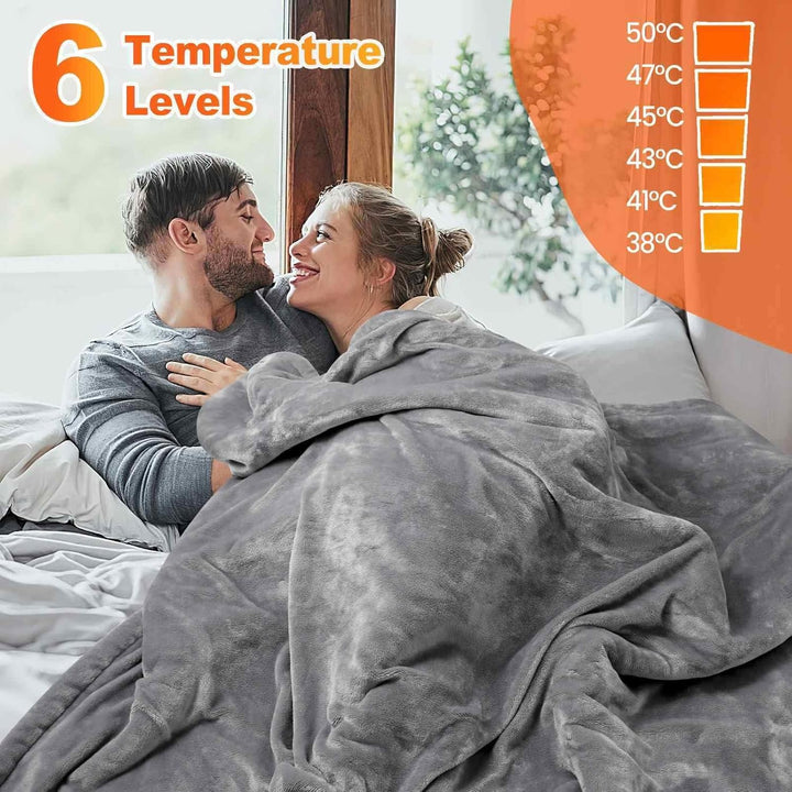 Heizdecke mit Abschaltautomatik,Wärmedecke Heizdecke mit Wäschesack 6 Temperaturstufen,Timer bis zu