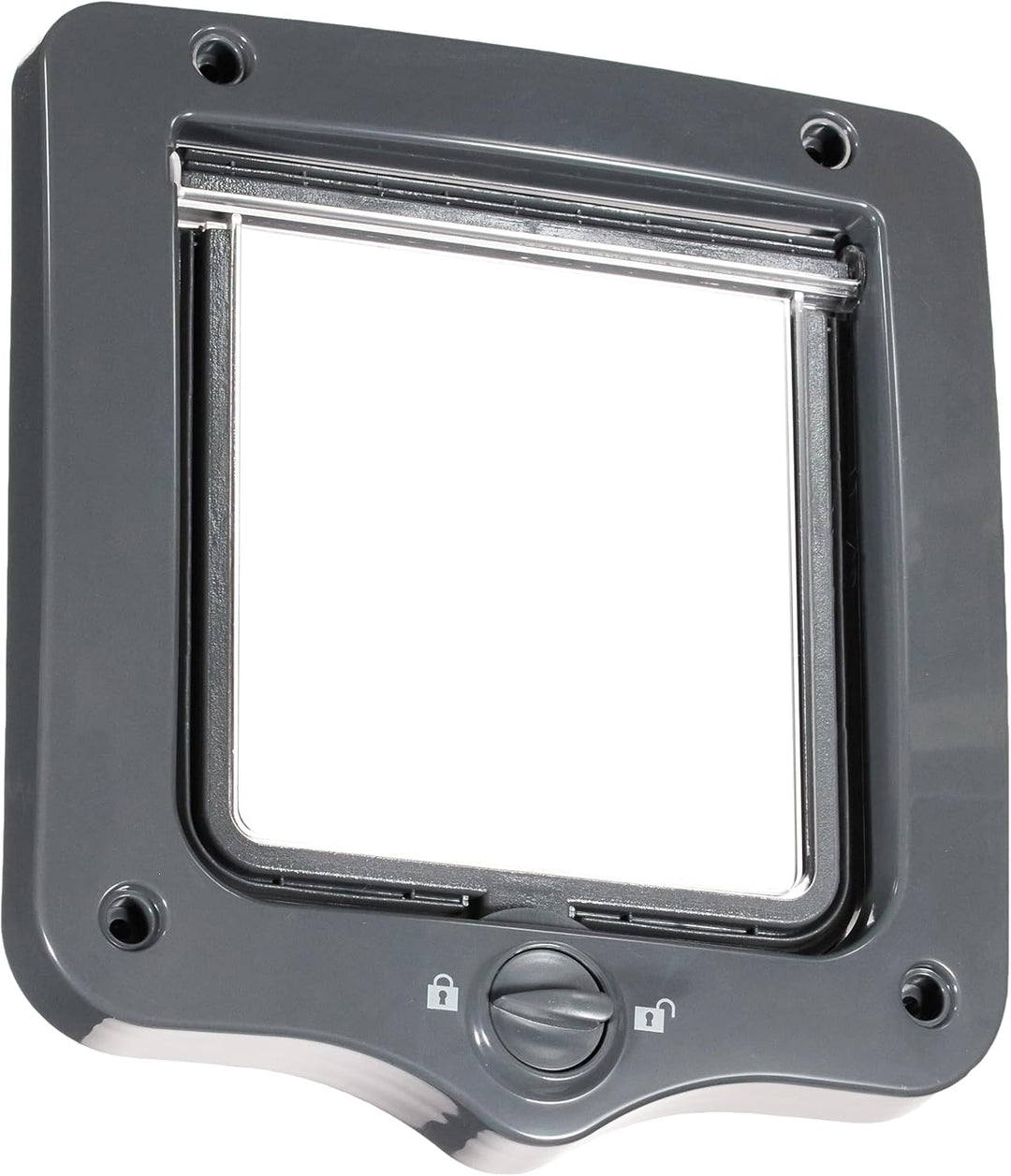 TRIXIE 44202 2~Wege Freilauftür, 20 × 22 cm, grau, 390 g Dunkelgrau 390 g (1er Pack), Dunkelgrau 390