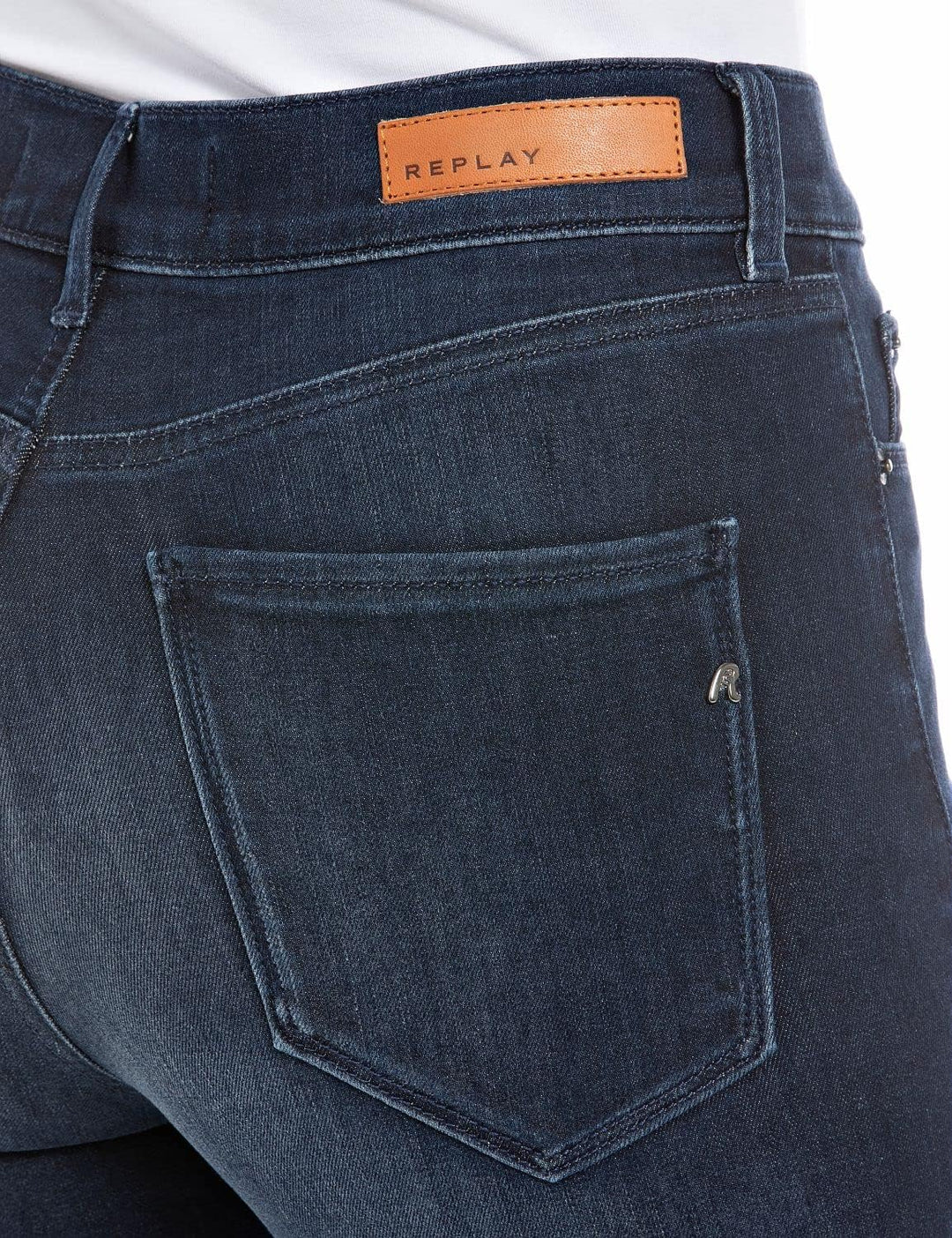 Replay Damen Jeans Mjla Slim-Fit mit Power Stretch 25W / 30L Dark Blue 007, 25W / 30L Dark Blue 007