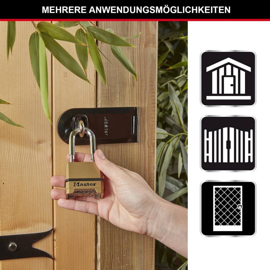 MASTER LOCK Hochleistungsvorhängeschloss [Zahlenkombination] [Zinkgehäuse] [Aussenbereich] M175EURDL