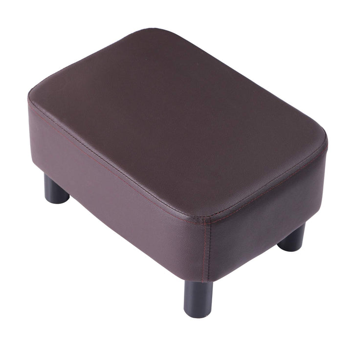 IBUYKE Hölzerner Sitzhocker Rechteckiger, Sitzhocker, Fussablage, Pouf Sitzpuff, Fusshocker mit Holz