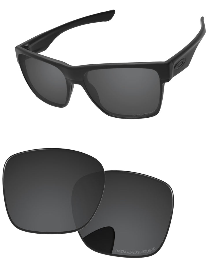 PapaViva Ersatzgläser für Oakley TwoFace XL OO9350 Black Grey - Polarized, Black Grey - Polarized