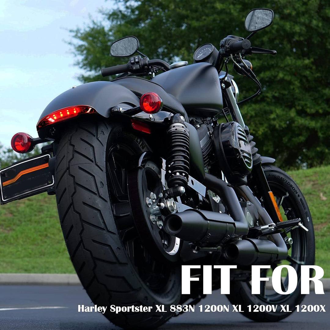 JMTBNO Motorrad Rücklicht LED Hinten Fender Edge Bremslicht mit Blinker Licht Stop Lauflicht Lampe 1