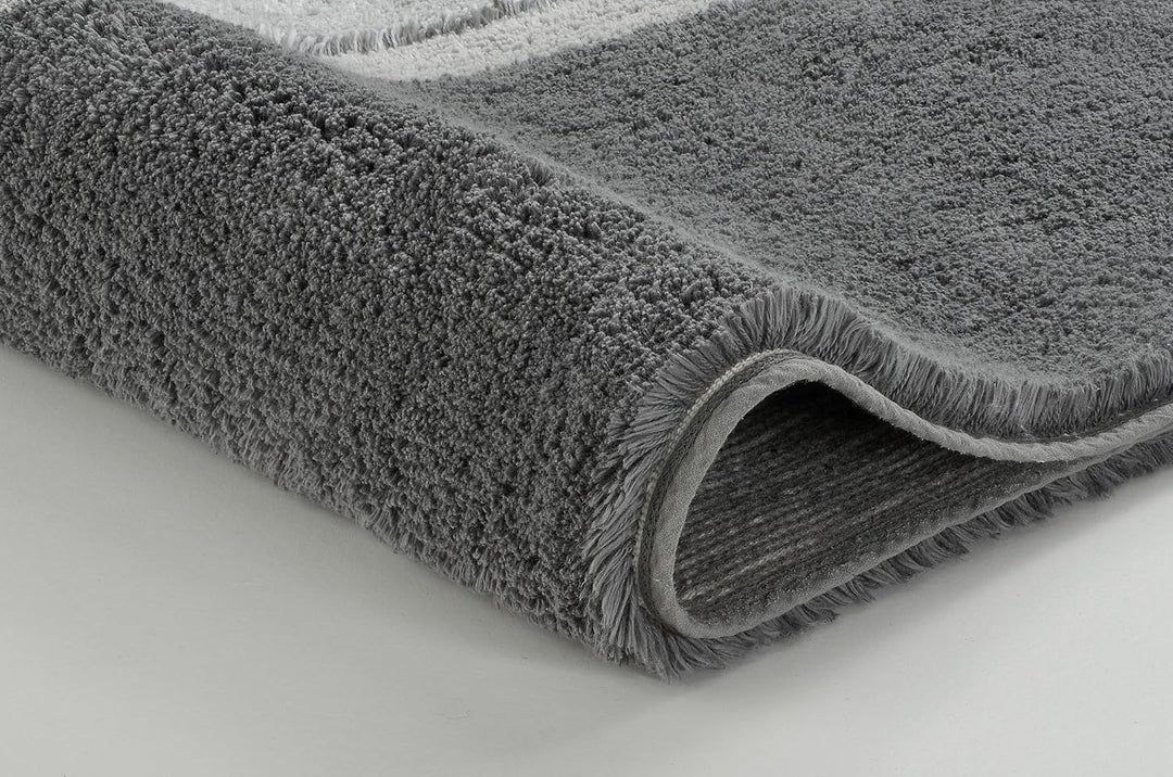 Kleine Wolke Life Badteppich, Baumwolle, Anthrazit, 1 cm cm, 55x65cm 55x65cm Anthrazit, 55x65cm Anth