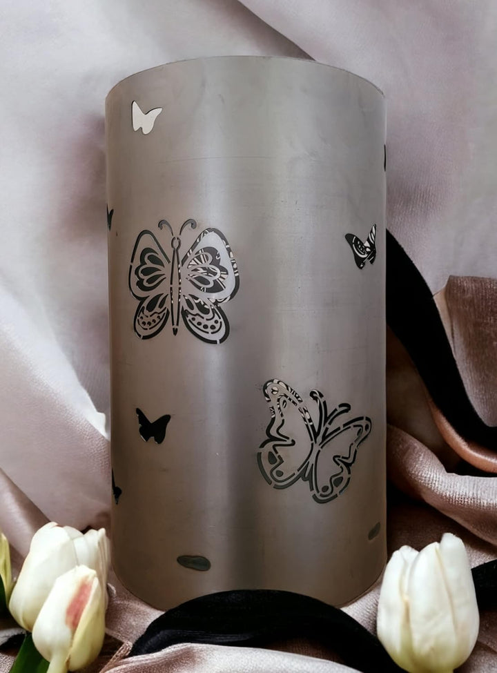 TiKo-Design® Feuertonne Feuerkorb mit Schmetterling Motiv