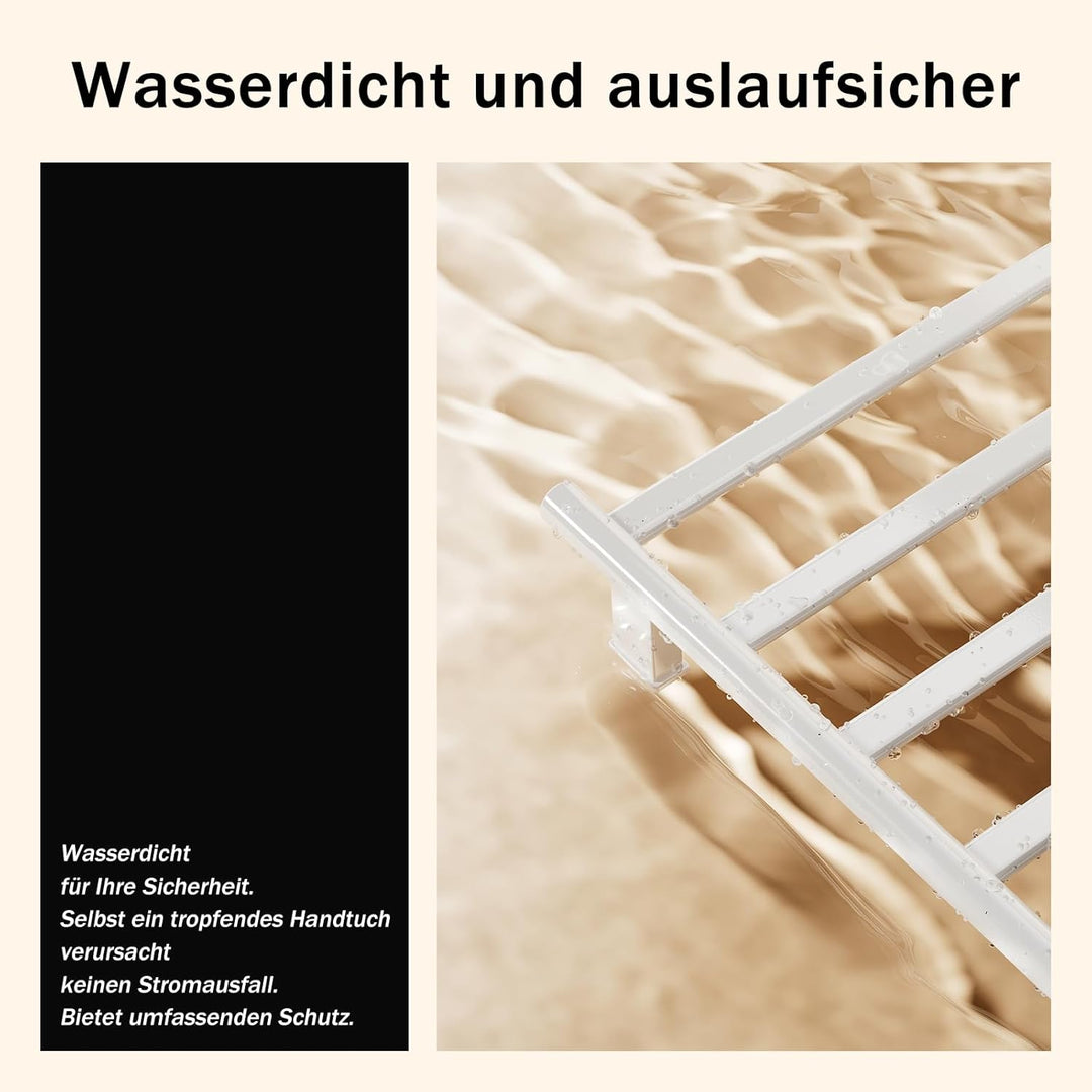 Handtuchheizkörper Elektrisch, Badheizkörper Handtuchhalter, Wählbare Temperatur, Touch Control LED-