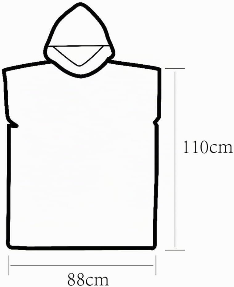 FADDARE Kapuzenhandtuch Poncho Adult Handtuch Ärmellose Wickel Robe Beach Tragbarer Mikrofaser Neopr