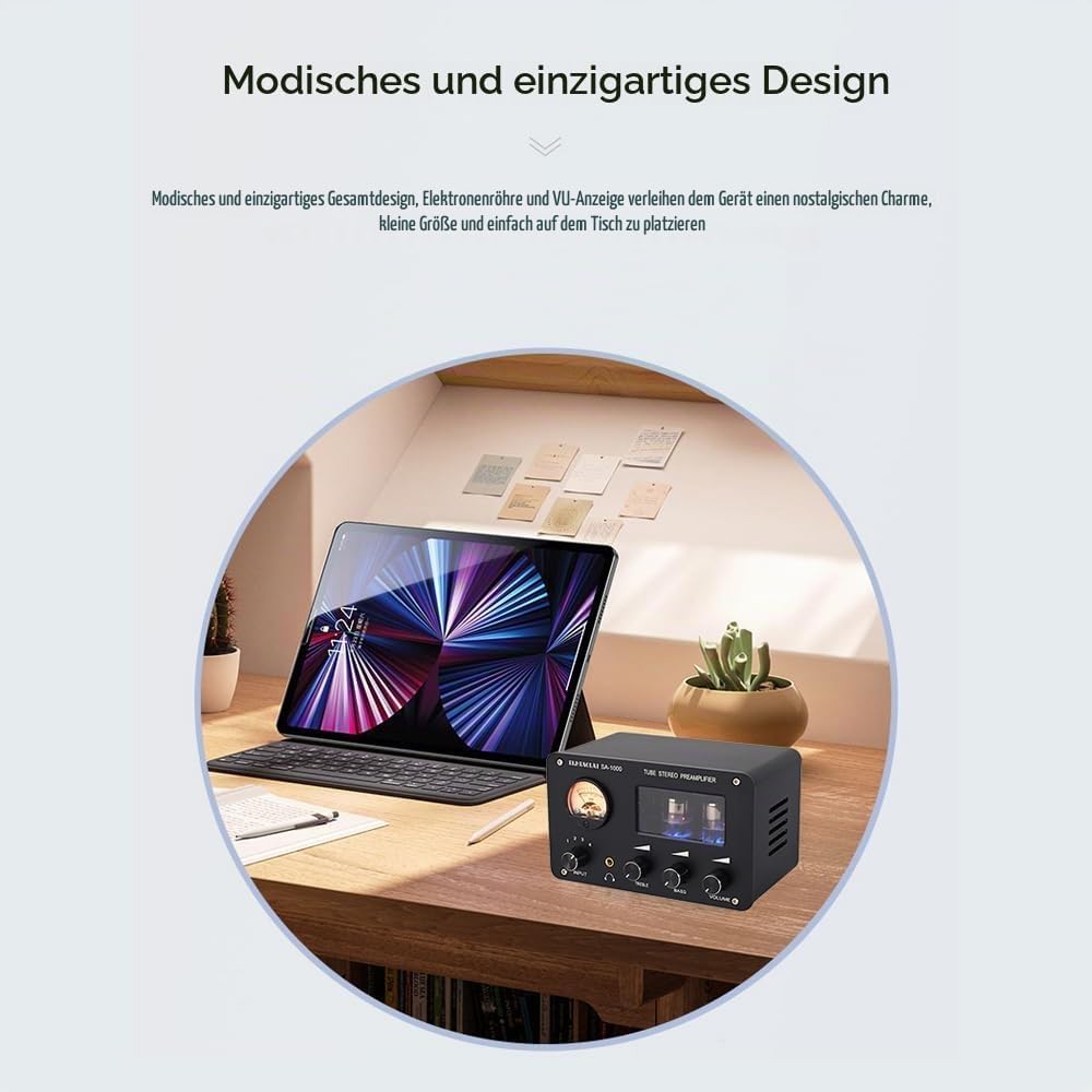 SA-1000 Audiophiler Röhrenvorverstärker Audio HiFi Elektrischer Röhrenverstärker 4 Eingänge 2 Ausgän
