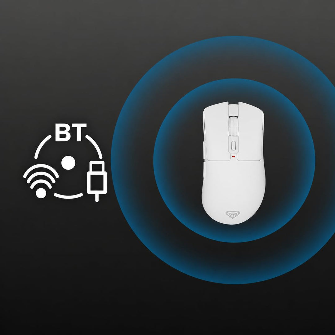 Genesis Zircon 880 Wireless Gaming Maus kabellos Weiss, 12000 DPI Wireless Gaming Mouse, PixArt PAW3