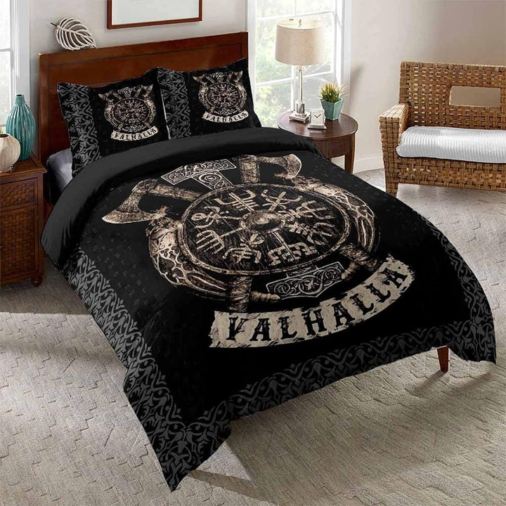 RFFLUX 3D Wikinger Bettwäsche Set 135x200 cm 2teilig mit Reissverschluss Weiche und Angenehme Schlaf