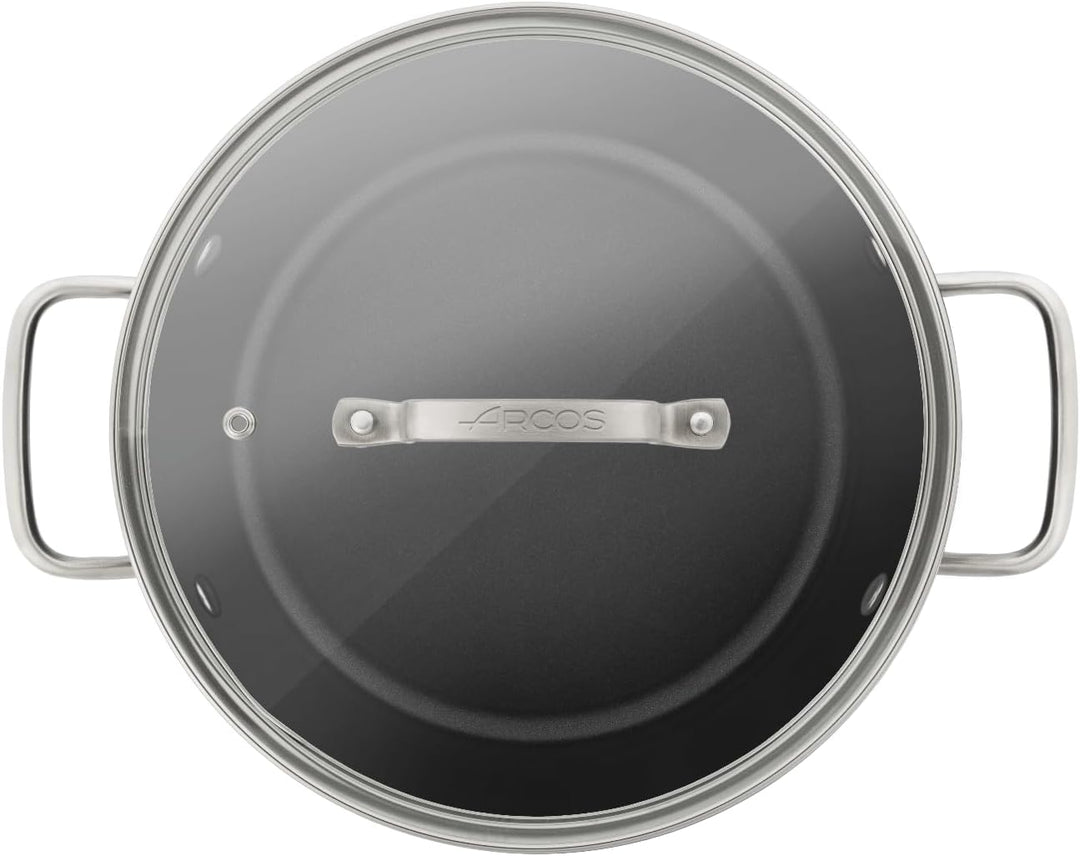 Arcos Serie Samoa | Antihaft-Kasserolle 24 cm und 4,3 L | Geschmiedetes Aluminium | Geeignet für jed