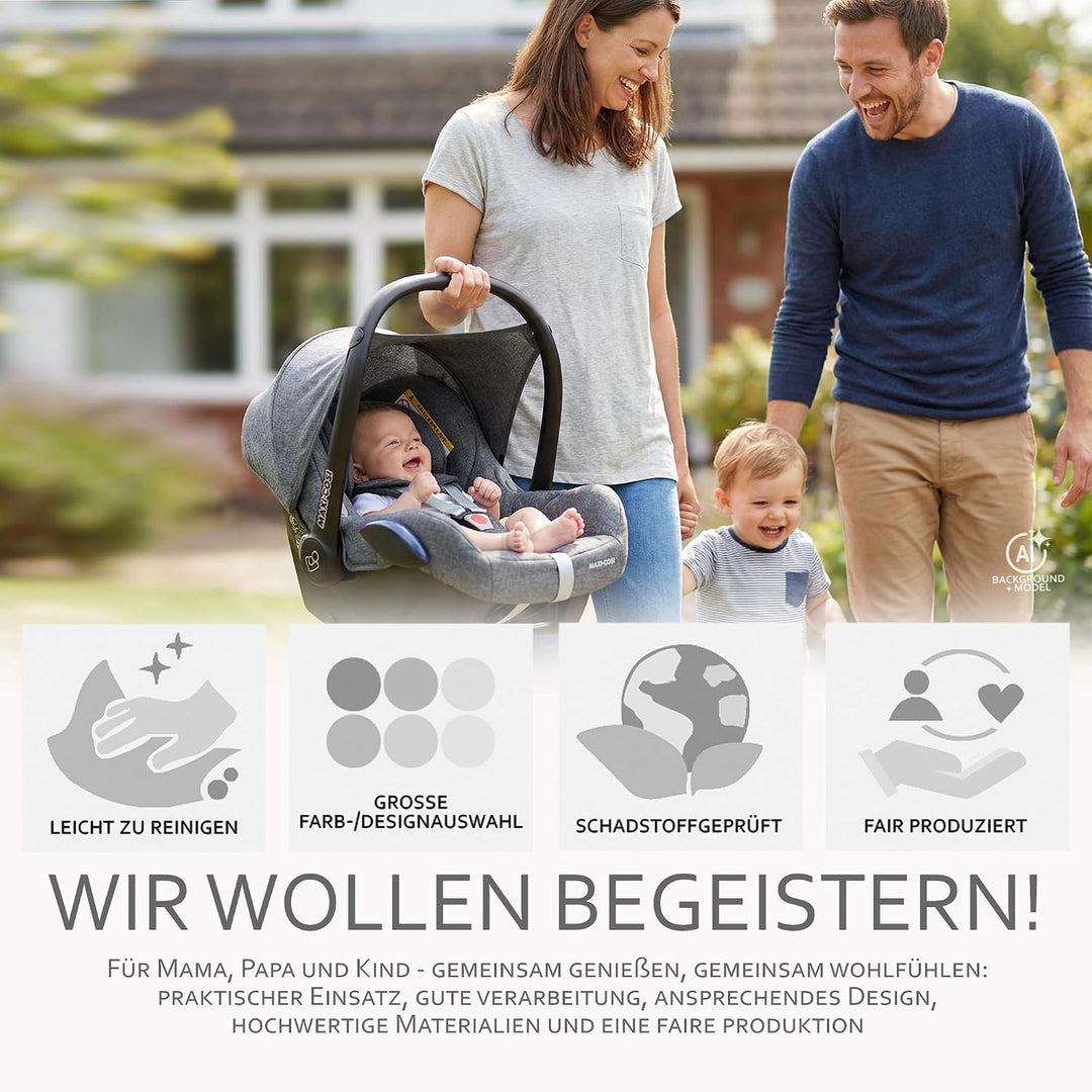 BAMBINIWELT Bezug Ersatzbezug kompatibel mit Maxi-Cosi CabrioFix für Babyschale 6-tlg Komplett-Set (