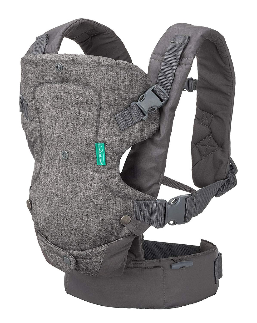 Infantino Flip Advanced 4-in-1-Trage mit Lätzchen – ergonomisch, umwandelbar, mit der Vorderseite na