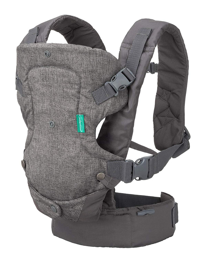 Infantino Flip Advanced 4-in-1-Trage mit Lätzchen – ergonomisch, umwandelbar, mit der Vorderseite na