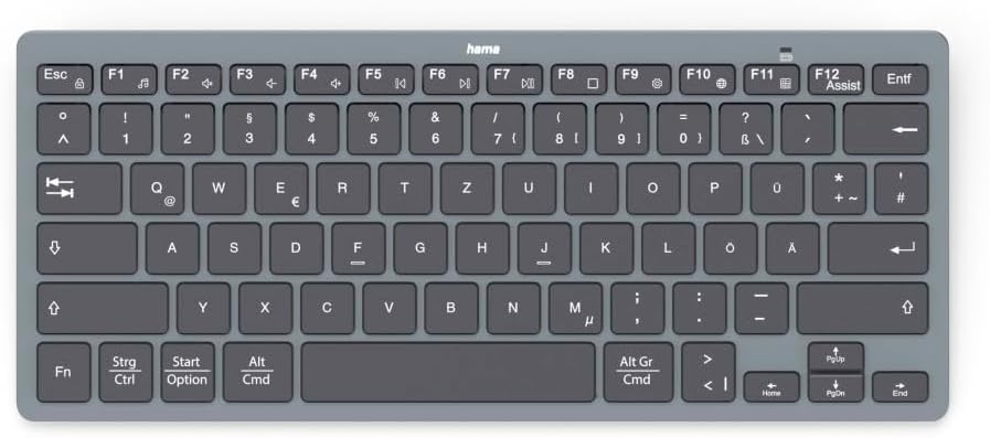 Hama Bluetooth Mini Tastatur Travel 400" für Tablets, kabellose Tastatur, QWERTZ DE Layout schwarz