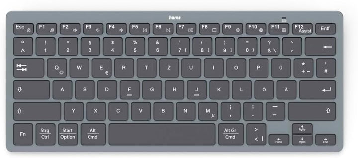 Hama Bluetooth Mini Tastatur Travel 400" für Tablets, kabellose Tastatur, QWERTZ DE Layout schwarz
