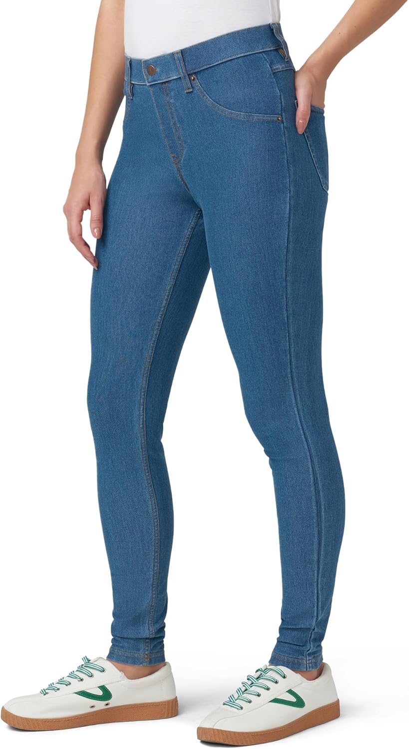 HUE Frauen Geblümter Altmeister-Denim Hochgeschlossene Leggings | Modische Leggings M Mittlerer Wasc