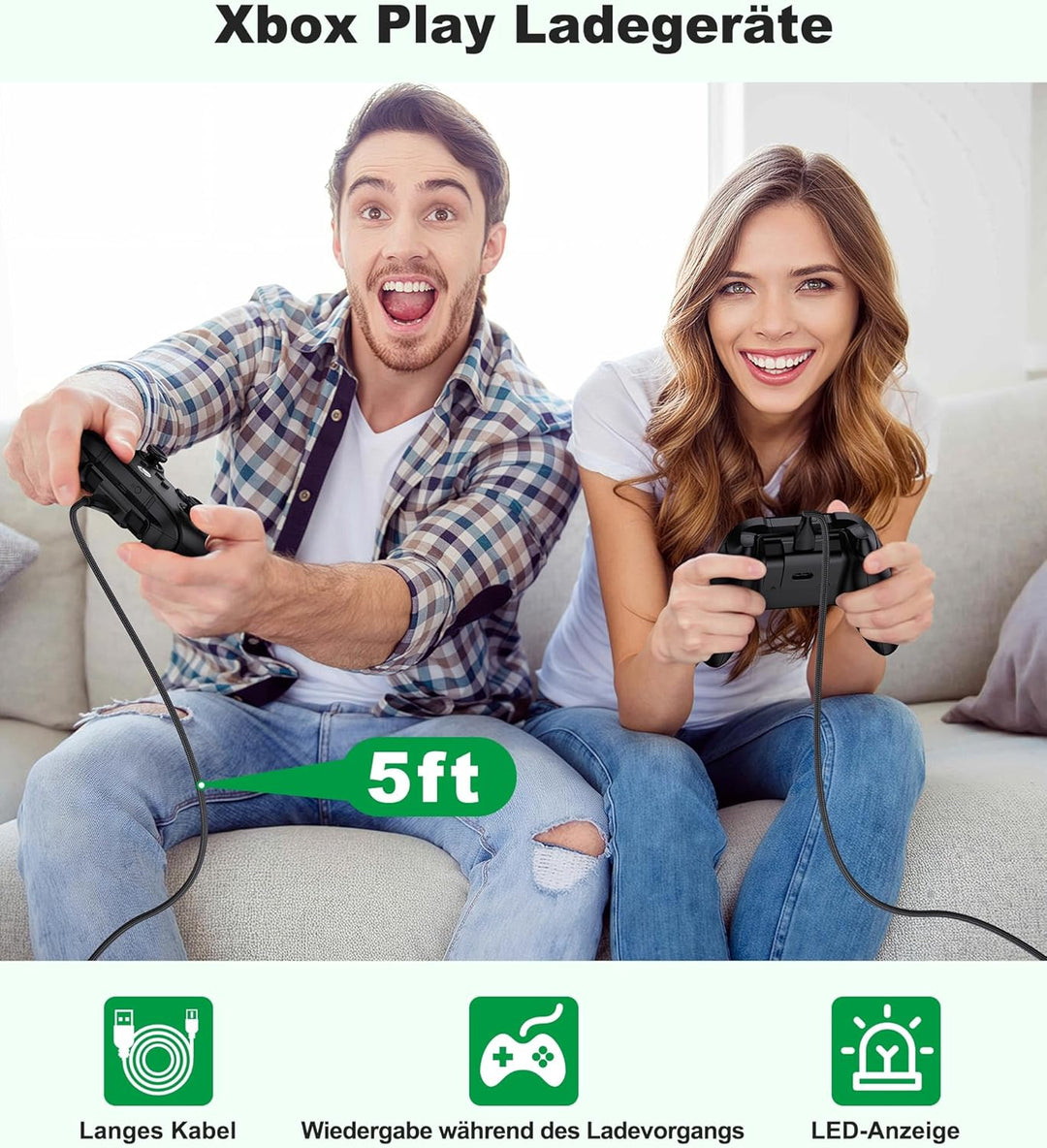 Elegamefy Controller Akku Für Xbox Series X/S, Wiederaufladbare Batterie für Xbox One/One S/One X/El