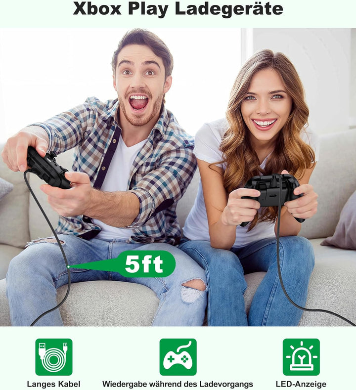 Elegamefy Controller Akku Für Xbox Series X/S, Wiederaufladbare Batterie für Xbox One/One S/One X/El