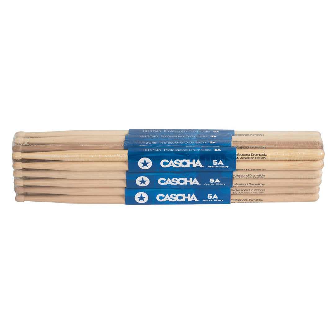 Drumsticks Pack 5A American Hickory, 12 Pair 12 Paar (24 Sticks), 12 Paar (24 Sticks)