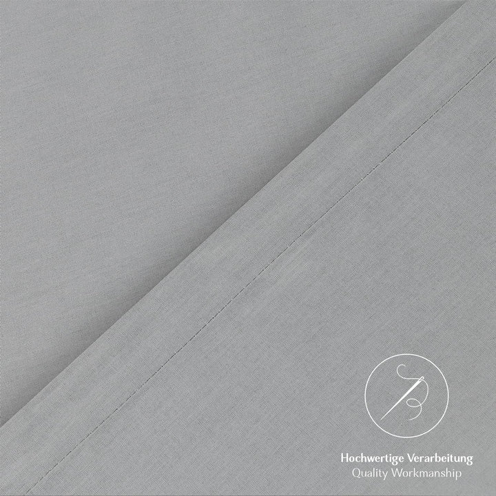 2er-Set Renforcé Kissenbezug 60 x 60 cm - 100% Baumwolle mit Reissverschluss, Superweicher Kopfkisse