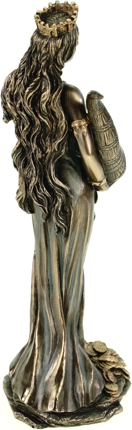 Römische Göttin Fortuna 19 cm bronziert Figur Glück Glückspiel Veronese