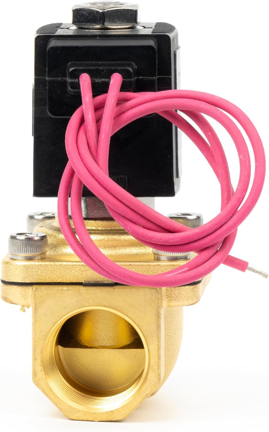 U.S. Solid 3/4" Magnetventil - Messing AC 230V mit Viton-Dichtung, stromlos geschlossen, Bleidraht-T
