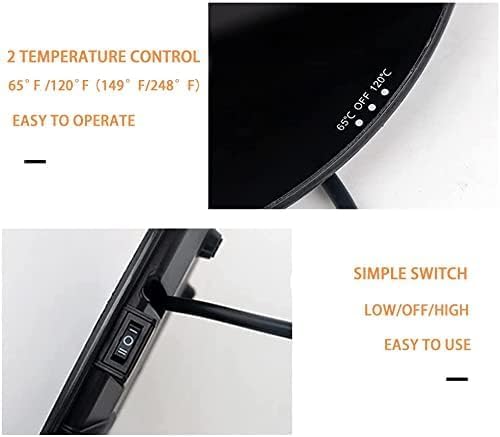 Elektrischer Tellerwärmer, 25 cm, mit 2 Temperaturkontrollen (65 °C/120 °C), rund, für Buffets, Part