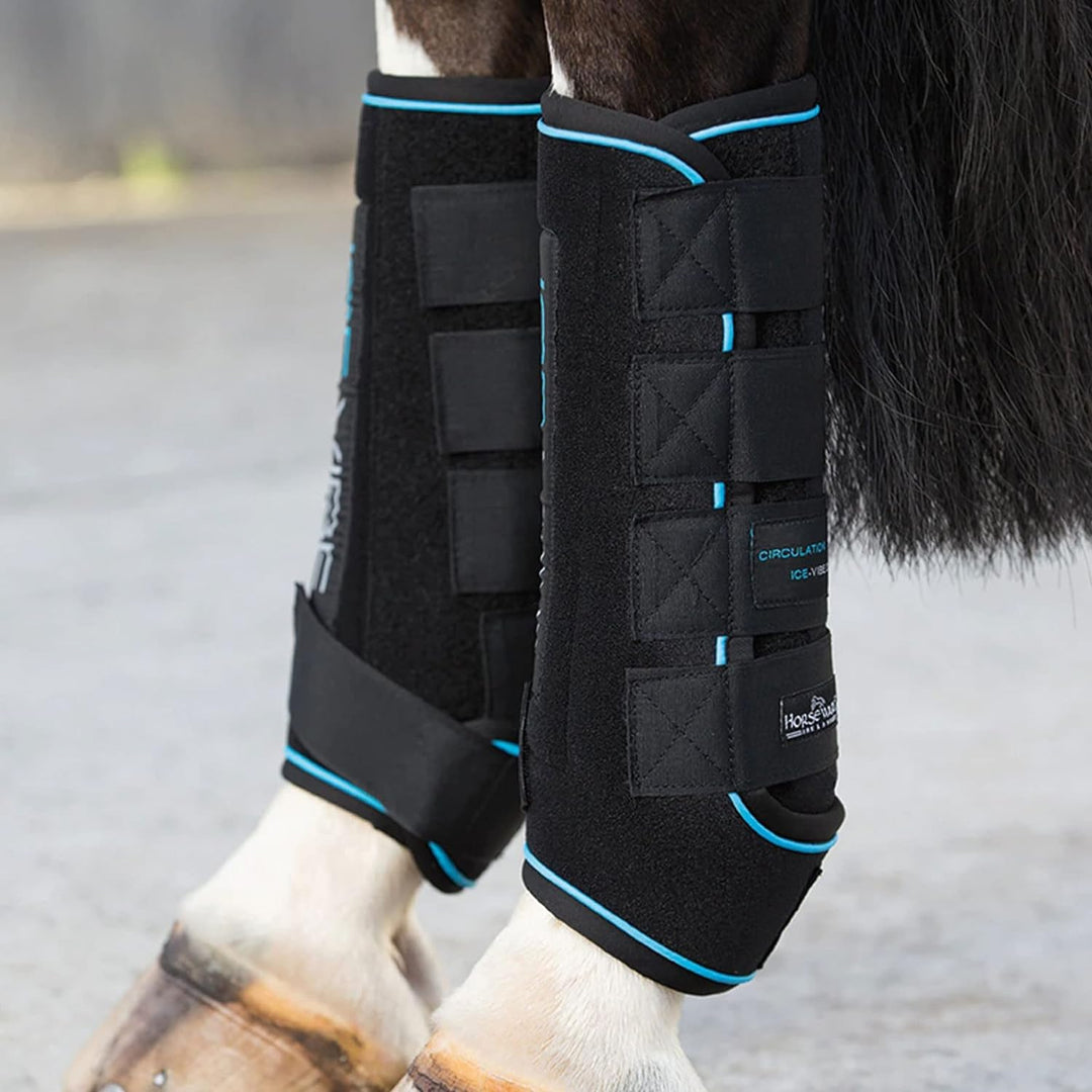 Horseware Ice-Vibe Boots Full Black Aqua, Full Black Aqua
