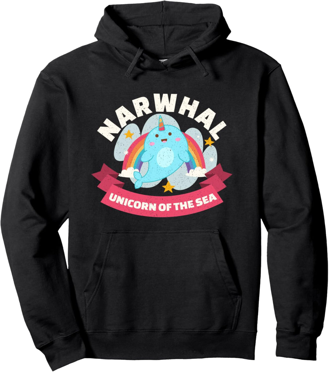 Lustiger Narwal Einhorn des Meeres Niedliches verzaubertes T Pullover Hoodie