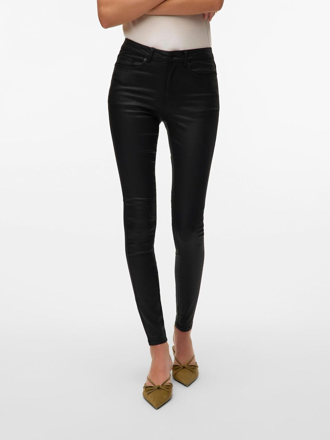 VERO MODA Female Skinny Jeans VMFLASH Mid Rise Skinny Fit Jeans XS / 34L Schwarz, XS / 34L Schwarz