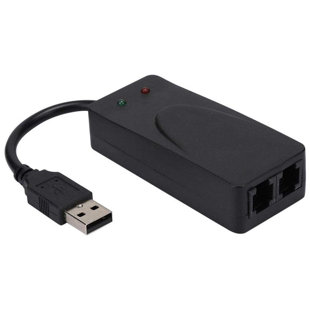 Externer Modemtreiber, USB2.0 56K Faxmodem Dual Port für Win 7 / Win 8 / Win 10 / Win XP, Support-An