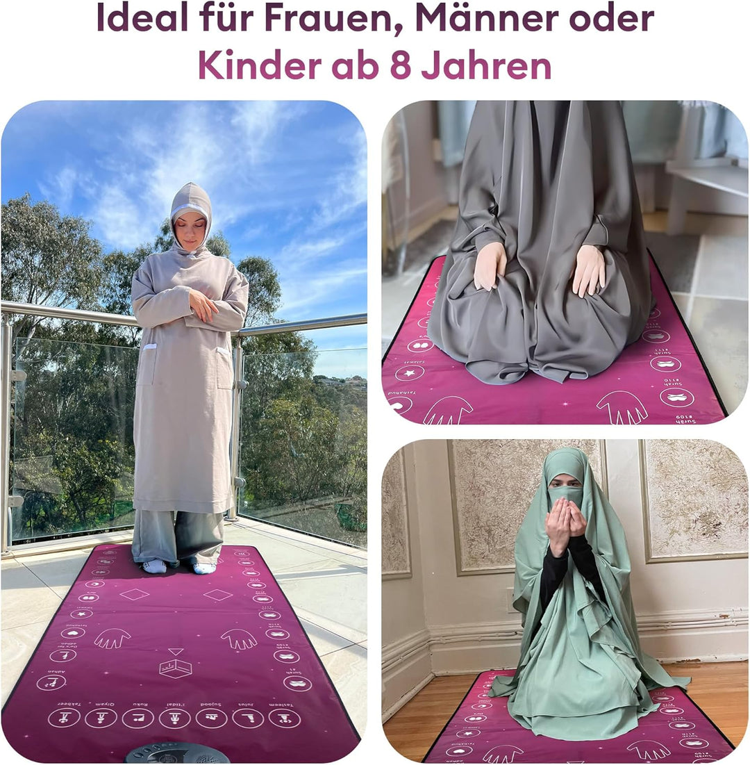 My Salah Mat für Erwachsene – Pinker Smart Gebetsteppich Elektronisch Erwachsene zum Lernen von Sure