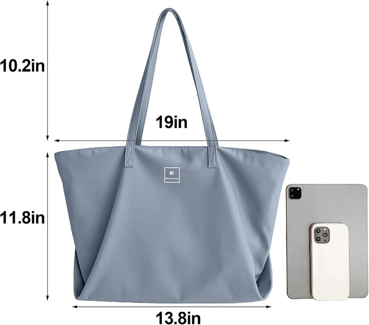 MAYMOONER Frauen Nylon Einkaufstasche Grosse Handtasche Lässige Umhängetasche für Arbeit Universität