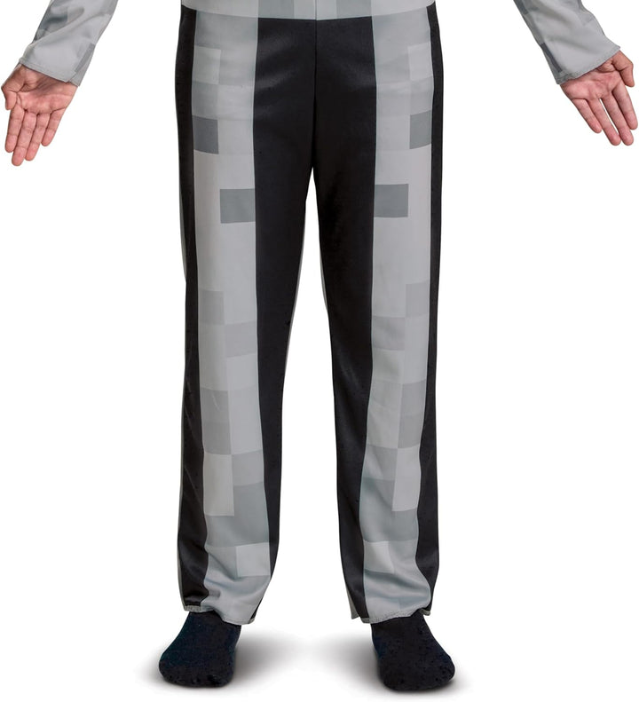 Minecraft Skeleton Costume for Kids, Video Game Inspired Character Outfit, Classic Child Size Medium