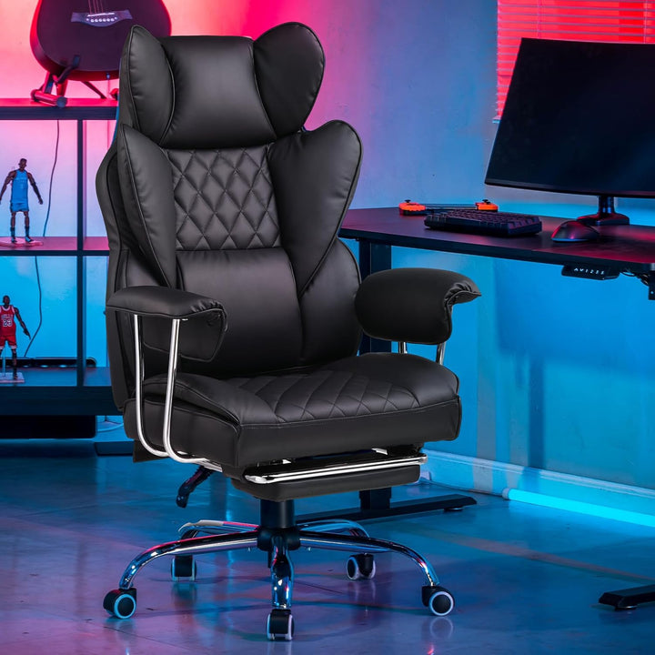 GTPLAYER Gaming Stuhl, Bürostuhl mit Taschenfeder-Lendenwirbelstütze, breiter Büro-Computersessel mi