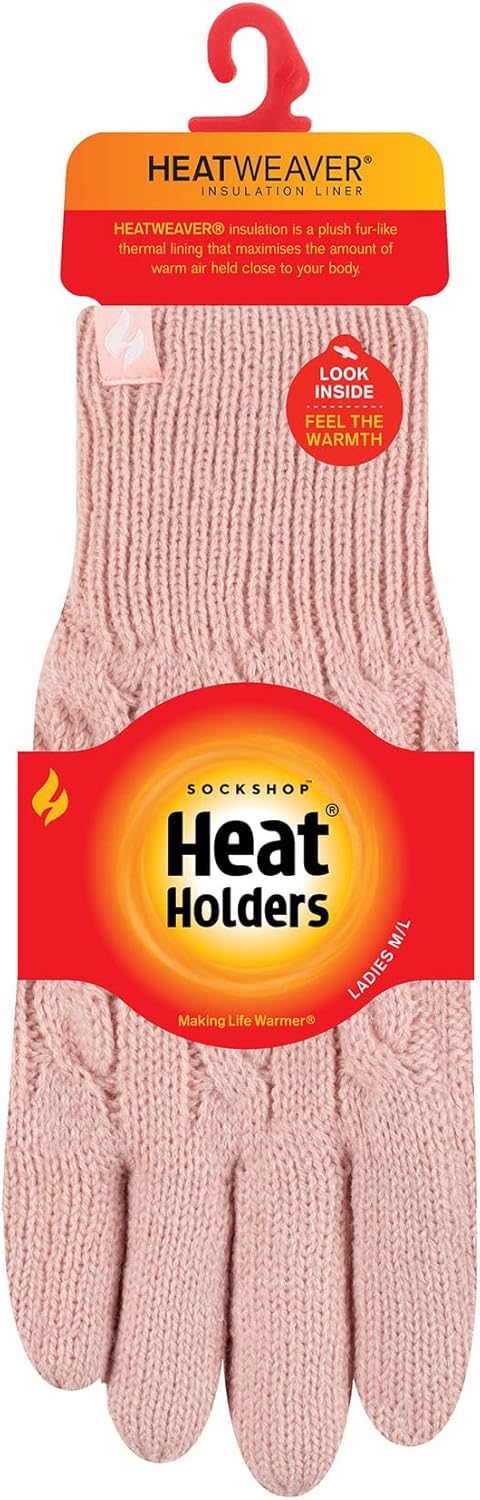 HEAT HOLDERS - Damen Extra Warm Winter Handschuhe | Strick Handschuhe mit Innen Flauschig Fleece Gef
