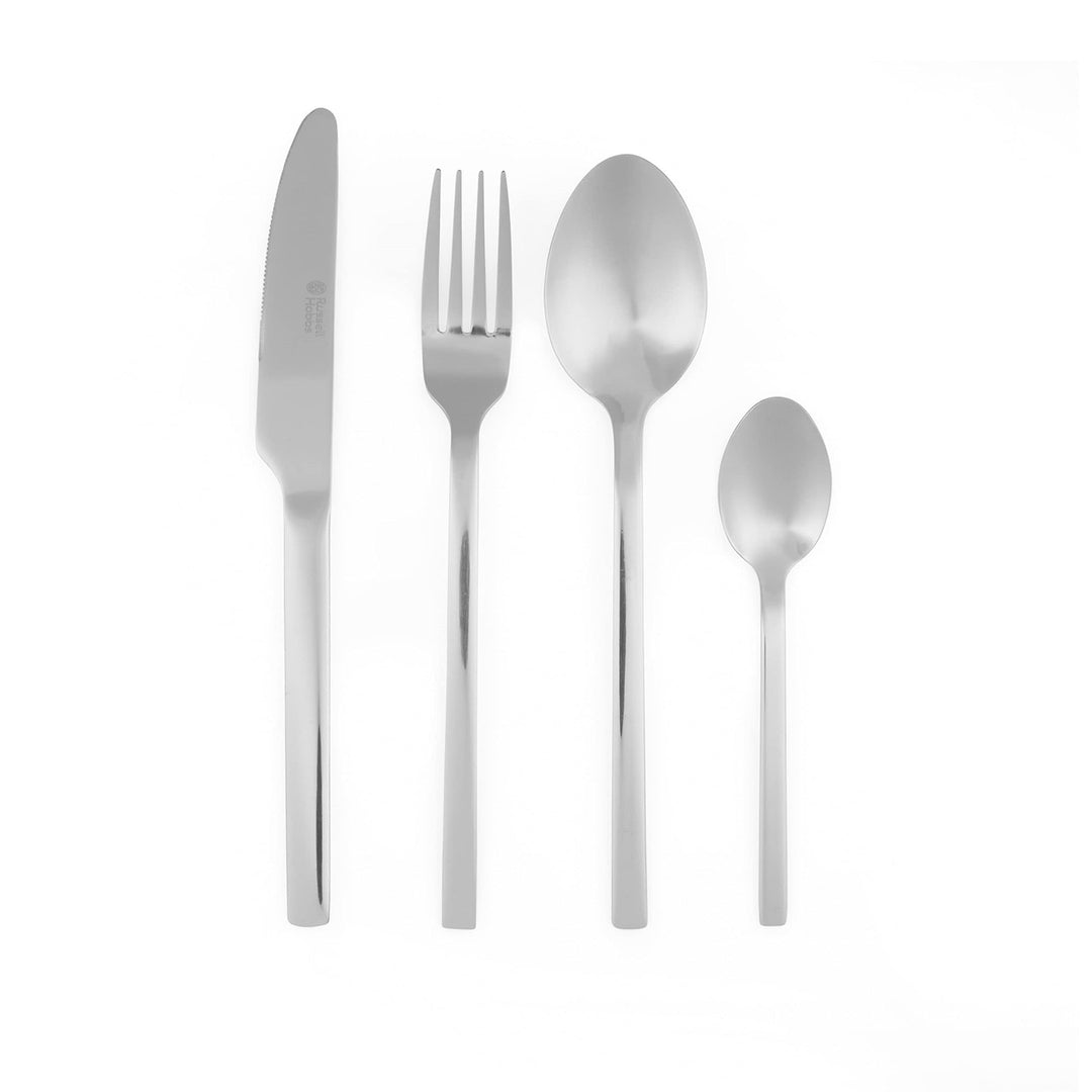 Russell Hobbs Besteckset 16-teilig, Edelstahl Besteck Set für 4 Personen, Vermont Besteckset Hochgla