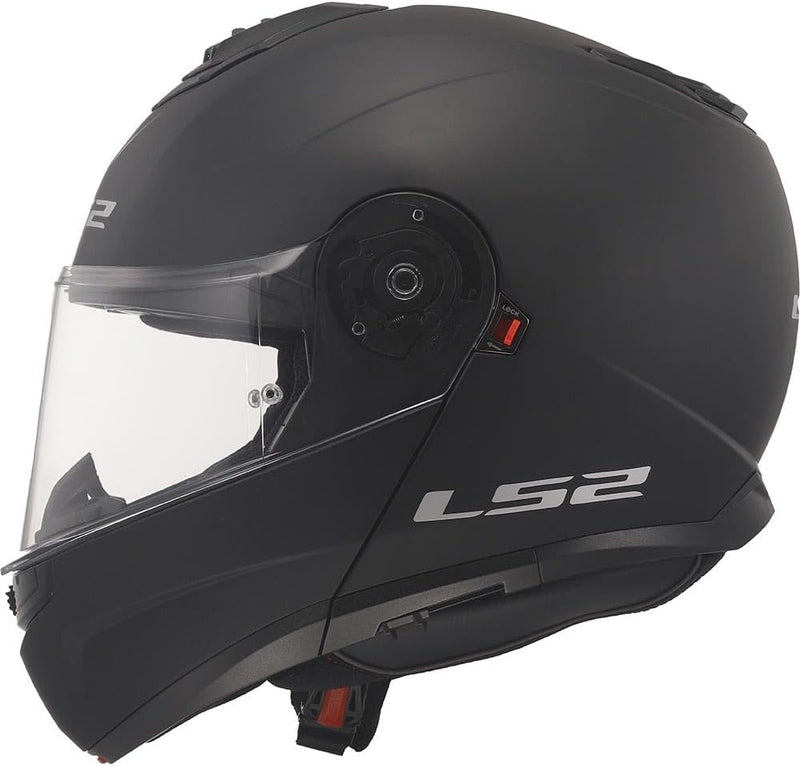 LS2, klapphelme moto STROBE II matt black, XS Matt-schwarz XS, Matt-schwarz XS