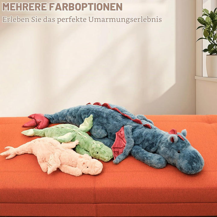 70-150 cm Kuscheltier Drache, Plüschtier Schlafkissen Grosse Weiche Lange, Riesige Plüschtier Flausc