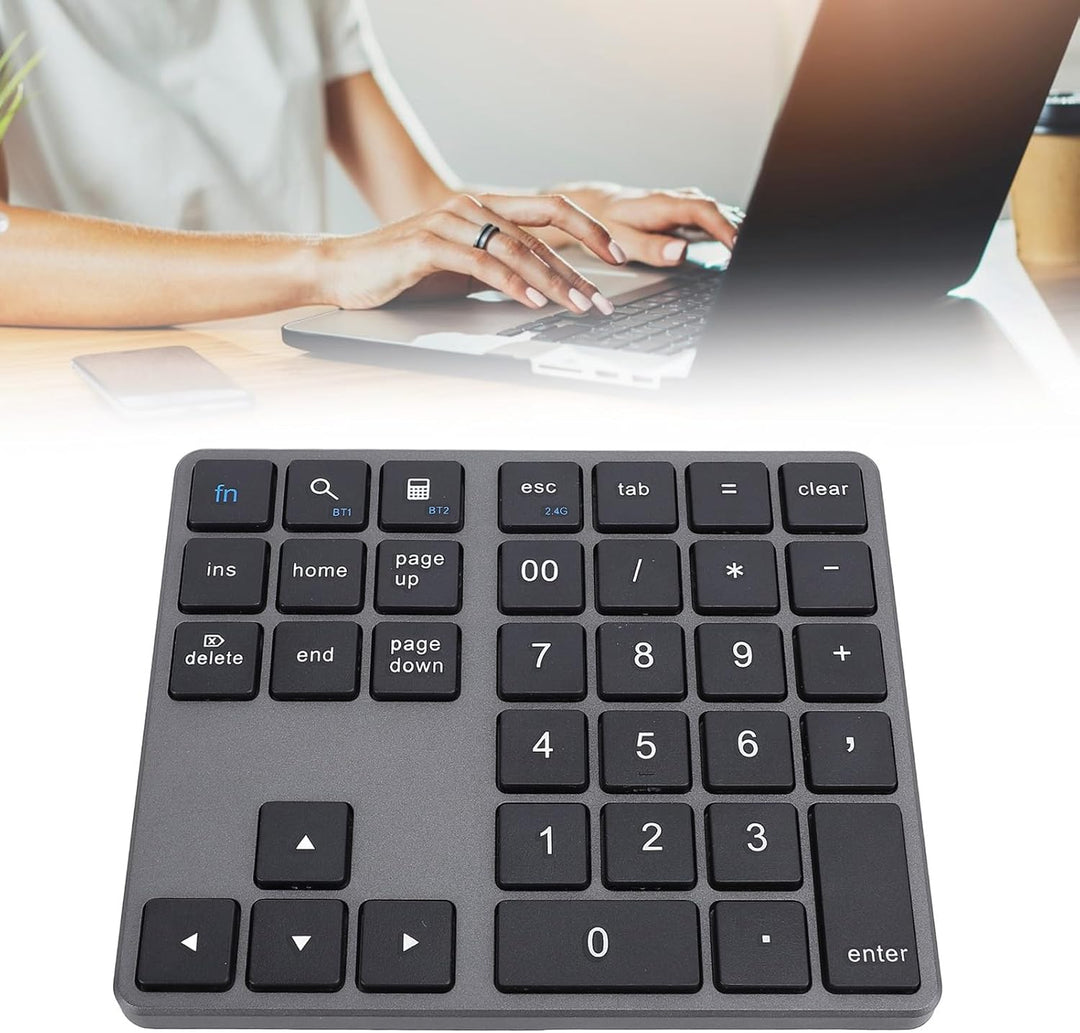 Annadue Bluetooth Nummernblock, Ultradünner, Ergonomischer, Tragbarer, Kabelloser Nummernblock, 35 T