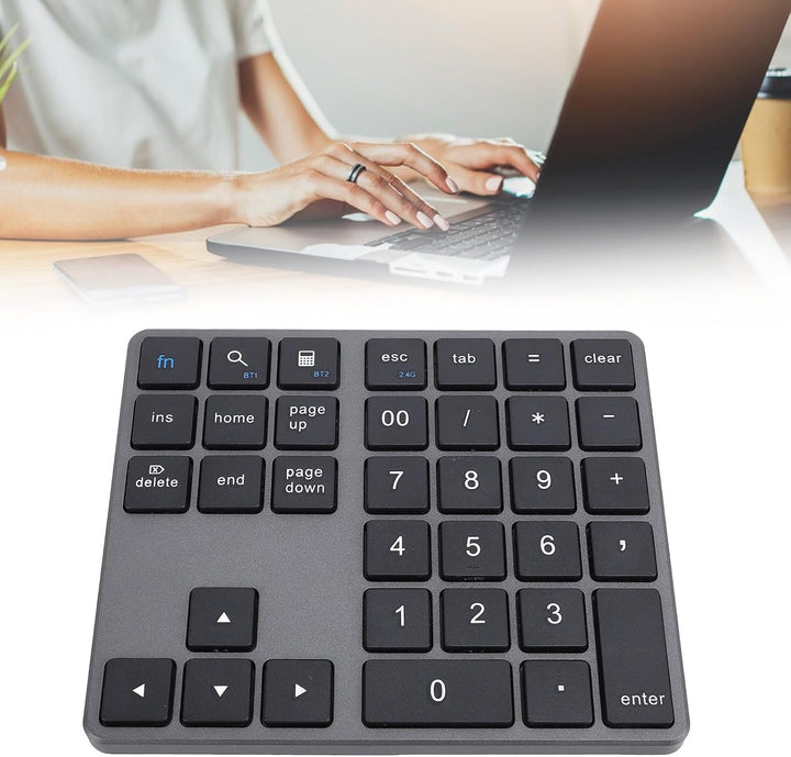 Annadue Bluetooth Nummernblock, Ultradünner, Ergonomischer, Tragbarer, Kabelloser Nummernblock, 35 T