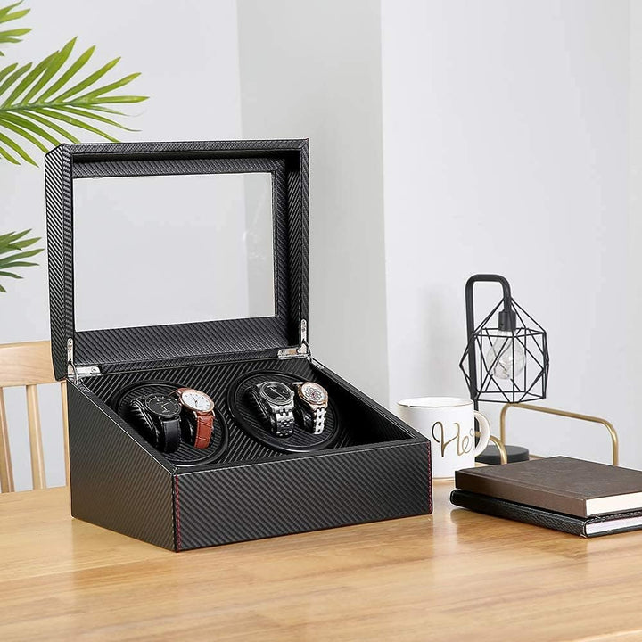 LINGFANSTORE Automatische Uhrenbeweger Box,luxuriöser Uhrenbeweger,Uhrengehäuse mit leisem Mabuchi M