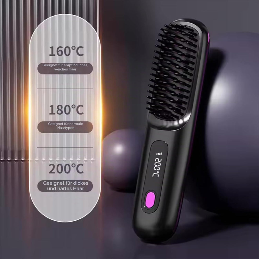Stylingbürste Für Kurze Haare, Stylingbürste für Kurze Haare, Haarbürste Elektrisch Go Brush Pro Glä